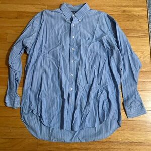 XL Ralph Lauren Blue/White Stripe “Blake” OCBD